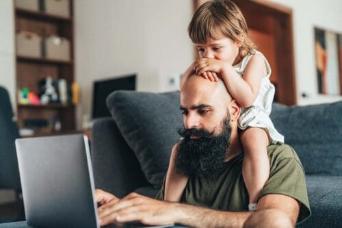 working stay at home dad