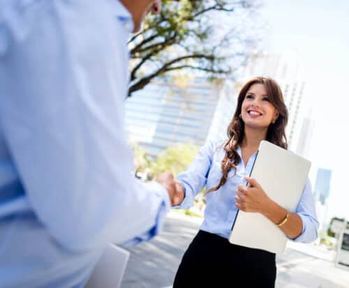 Confident real estate agent leverages skills she learned when earning professional certifications.